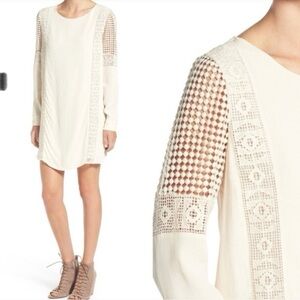 Revolve Astr Cream Lace Detail dress| size small